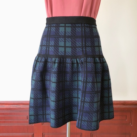 NWOT Cynthia Rowley • Tartan Wool Skirt - Picture 1 of 8